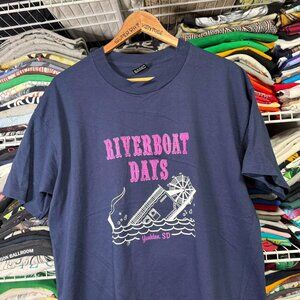 Riverboat Days Yankton SD navy blue travel t-shirt Size XL